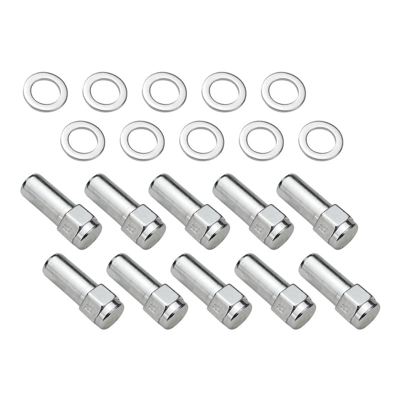 Street Pro Wheels STP-WN5125K10-CHM Wheel Lug Nut Kit Chrome Cragar Weld SST Mag Length 2.125 M12 x 1.5 1.380 inch Shank Set of 10