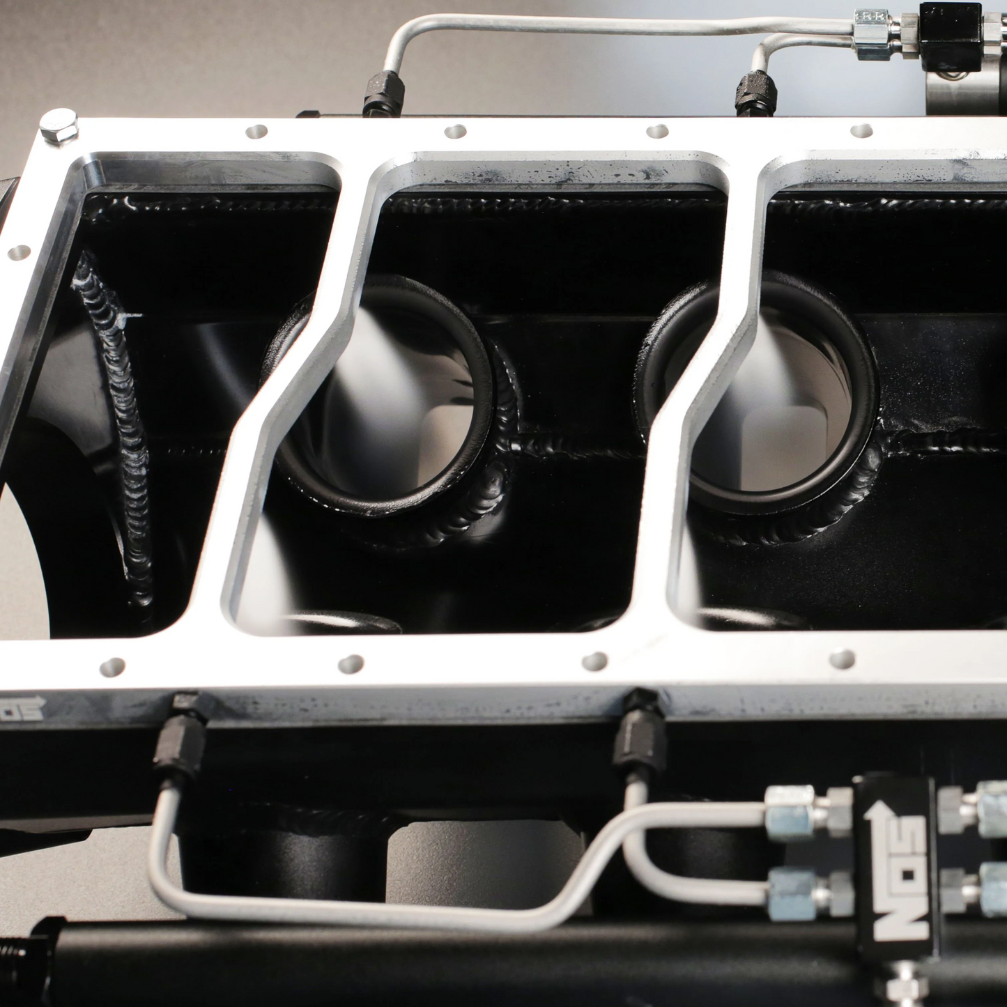 NOS12536 - Dry NOS Plate for Sniper EFI Fabricated Race Series LS Intake Manifolds-Silver