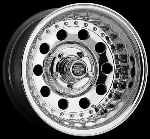 Center Line CE03-5125-507 Convo Et 15" x 12" Wheel - Hi-Polish Mirror Finish 5x4.5"/4.75" Ford/Chev Holden HQ Multi-Fit Bolt Circle 5" Backspace Ce03-5125-5