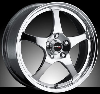 Center Line CE347-8708-545 Storm 18" x 7" Wheel - Hi-Polish Mirror Finish 5x4.5"/114.3mm Ford Bolt Circle 42mm Offset