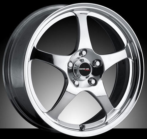 Center Line CE347-8708-545 Storm 18" x 7" Wheel - Hi-Polish Mirror Finish 5x4.5"/114.3mm Ford Bolt Circle 42mm Offset