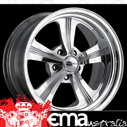 Center Line CE925-7705-547 Soft Tail Wheel 17" x 7" - Hi-Polish Mirror Finish 5x4.75" Chev/Holden HQ Bolt Circle 4.5" Backspace