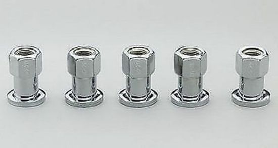 Center Line CEL-5110 1/2" Shank Wheel Nuts Open End 1/2" x 20 Rh Chrome 5 Pack