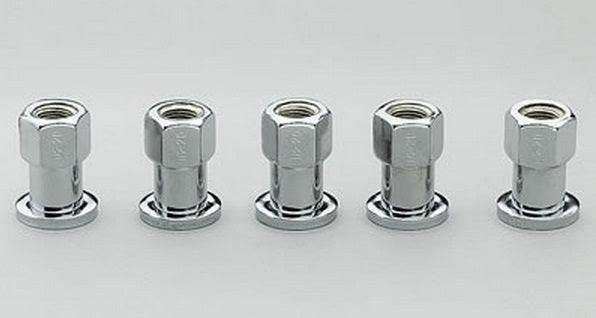Center Line CEL-5115 Wheel Nuts - Open End 1/2" Shank. Thread Size 12mm x 1.5 Rh. Washers Included. Set Of 5