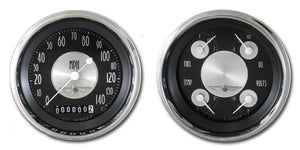 Classic Instruments AT02SHC American Tradition - 2 Gauge Set 3-3/8" Speedo & 3-3/8" Quad