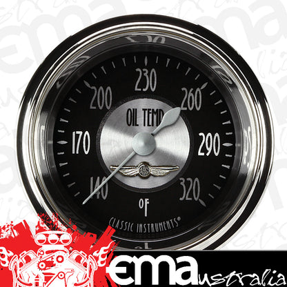 Classic Instruments AT128SHC American Tradition - Oil Temp Gauge Full Sweep 2-1/8"