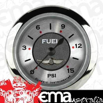 Classic Instruments AW145SRC All American 2-1/8" Full Sweep Fuel Pressure 15ps