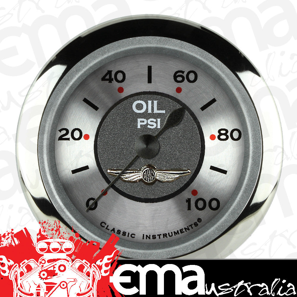 Classic Instruments AW181SRC All American 2-1/8" Full Sweep Oil Pressure 100ps