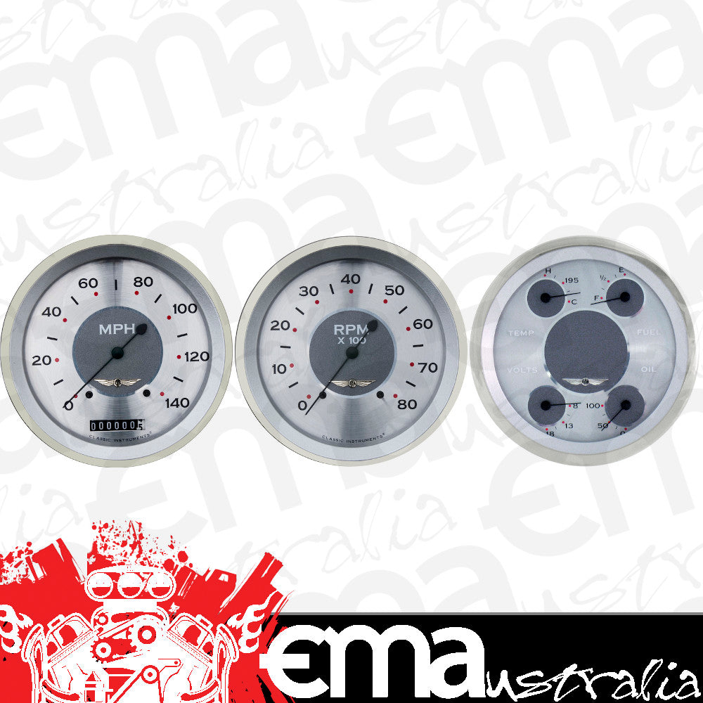 Classic Instruments AW53SRC All American 4 - 5/8" Speedo & Tach & Quad