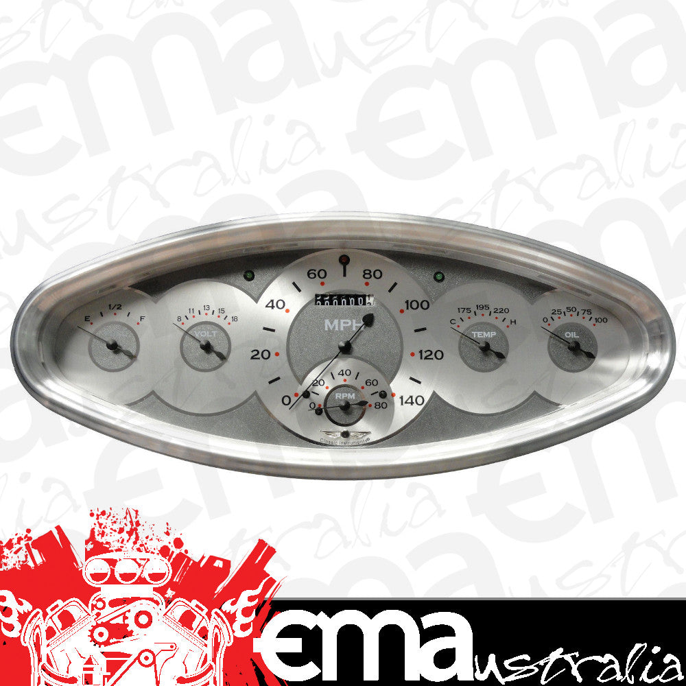 Classic Instruments AW6400 All American - 6 Gauge Oval Cluster fuel240-33 OHM
