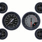 Classic Instruments AX01GBLF Autocross Grey - 6 Gauge Set 3-3/8" Speedo & Tacho, 2-1/18" Fuel, Oil, Temp, Volts