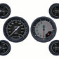 Classic Instruments AX01GBLF Autocross Grey - 6 Gauge Set 3-3/8" Speedo & Tacho, 2-1/18" Fuel, Oil, Temp, Volts