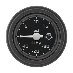 Classic Instruments AX08GBLF Autocross Grey - Boost Gauge 2-1/8"