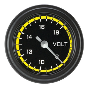Classic Instruments AX130YBLF Autocross Yellow - Volt Gauge Full Sweep 2-1/8"