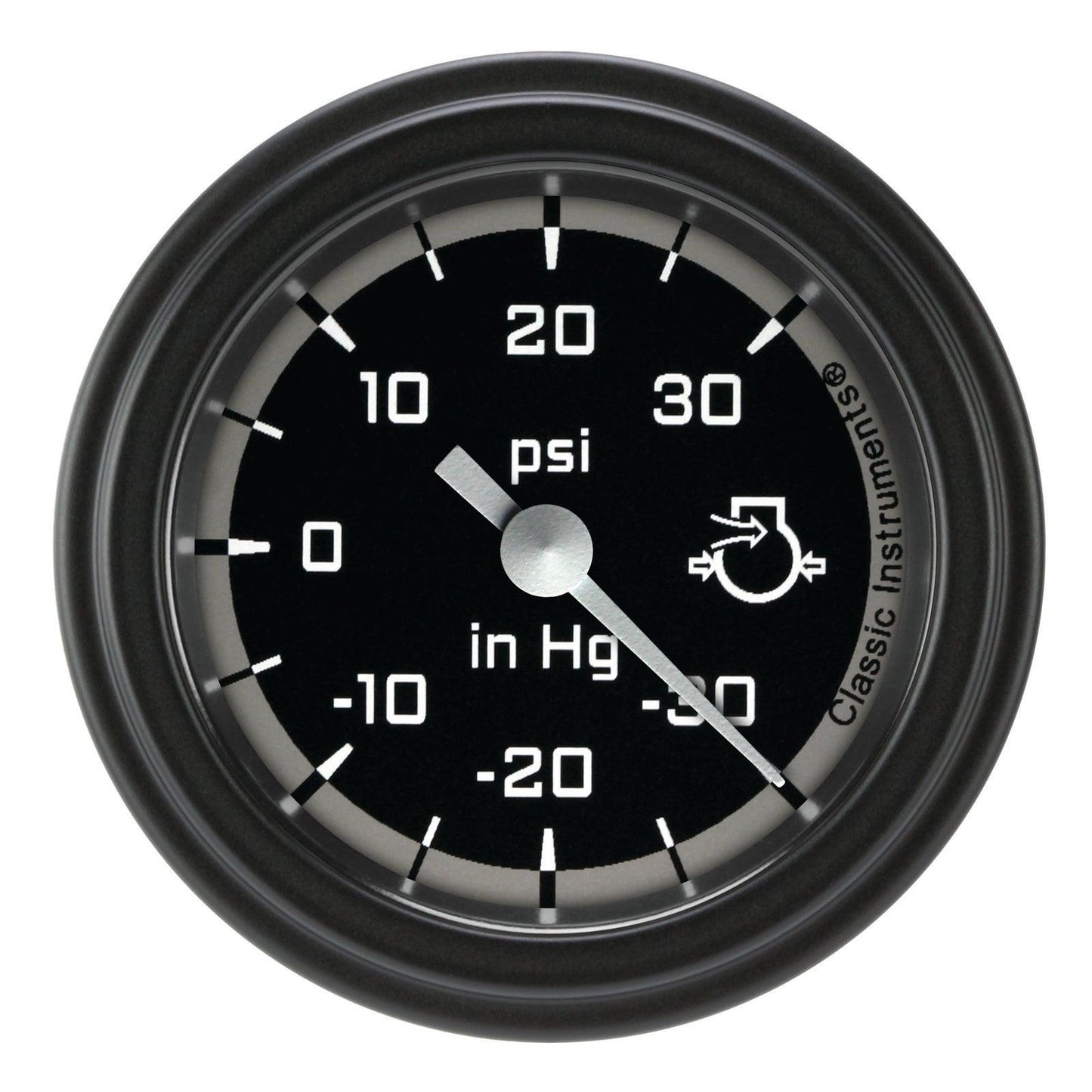 Classic Instruments AX141GBLF Autocross Grey w/ Black Bezel 2-1/8" Full Sweep
