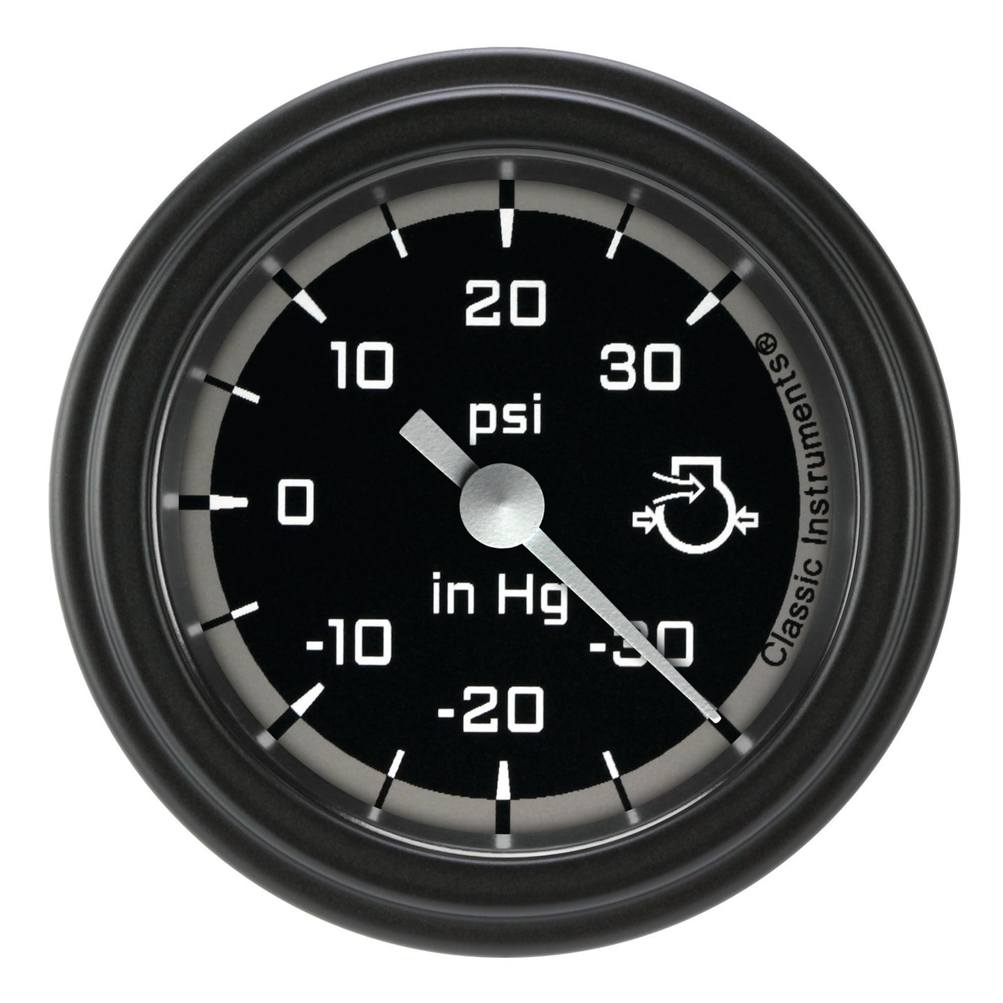 Classic Instruments AX141GBLF Autocross Grey w/ Black Bezel 2-1/8" Full Sweep