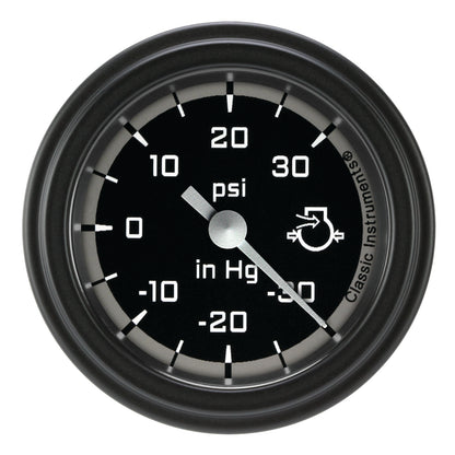 Classic Instruments AX141GBLF Autocross Grey w/ Black Bezel 2-1/8" Full Sweep