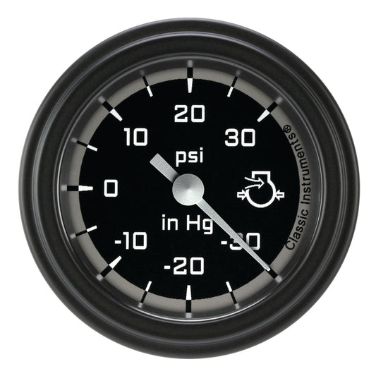 Classic Instruments AX141GBLF Autocross Grey w/ Black Bezel 2-1/8" Full Sweep