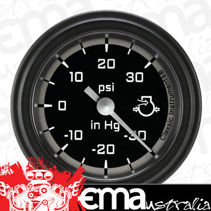 Classic Instruments AX141GBLF Autocross Grey w/ Black Bezel 2-1/8" Full Sweep