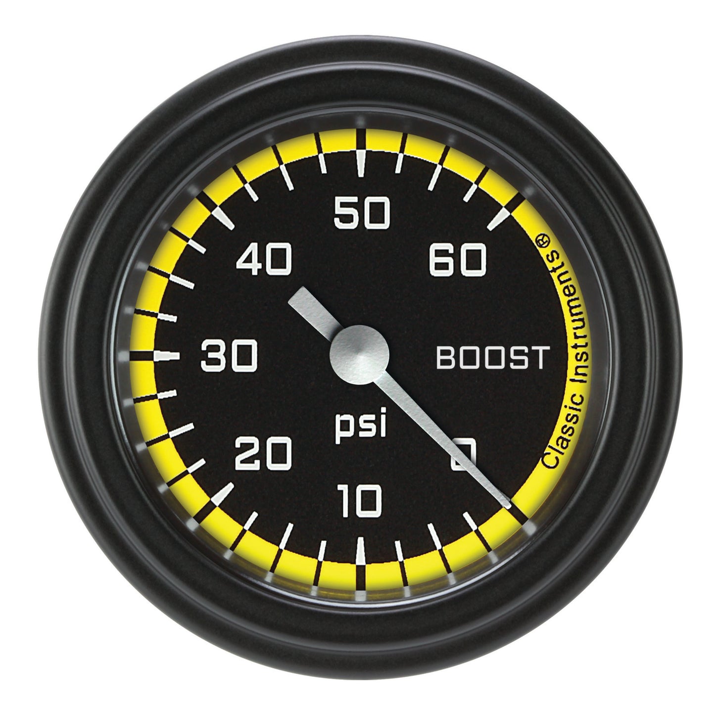 Classic Instruments AX143YBLF Autocross Yellow w/ Black Bezel 2-1/8" Full Swe