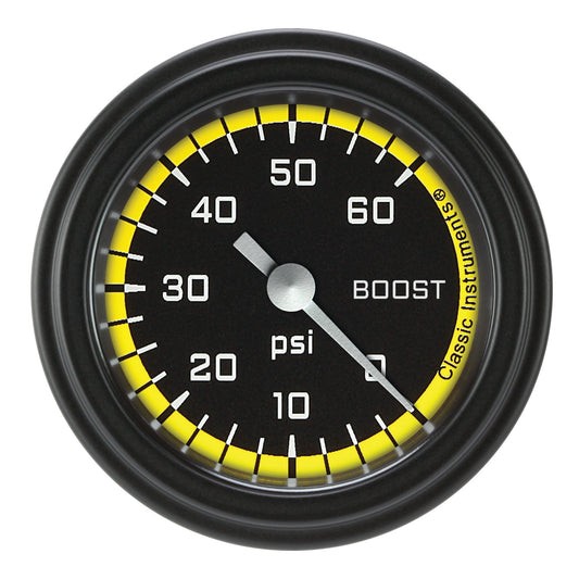 Classic Instruments AX143YBLF Autocross Yellow w/ Black Bezel 2-1/8" Full Swe