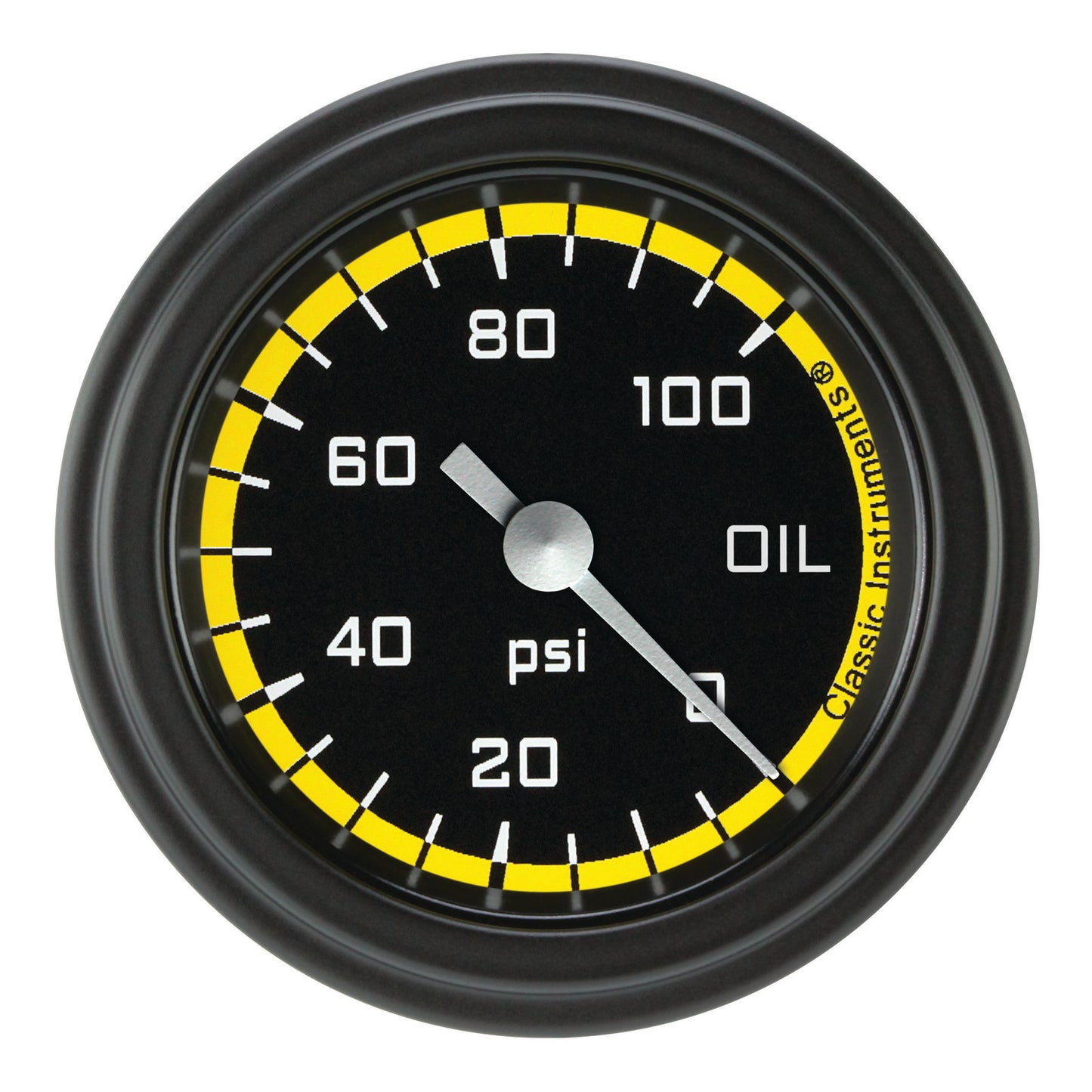 Classic Instruments | AX181YBLF | Autocross Yellow w/ Black Bezel 2-1/8" Full Swe