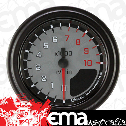 Classic Instruments AX183GBLF Autocross Grey w/ Black Bezel 2-1/8" Tachometer