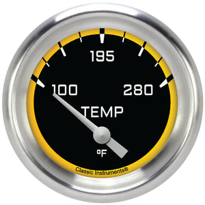 Classic Instruments AX226YAPF Autocross Yellow w/ Aluminum Performance Bezel