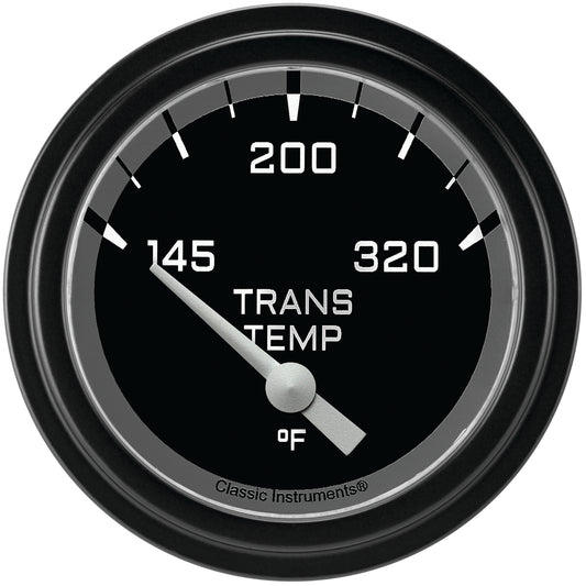 Classic Instruments AX227GBLF Autocross Grey w/ Black Bezel 2 5/8" Trans Temp