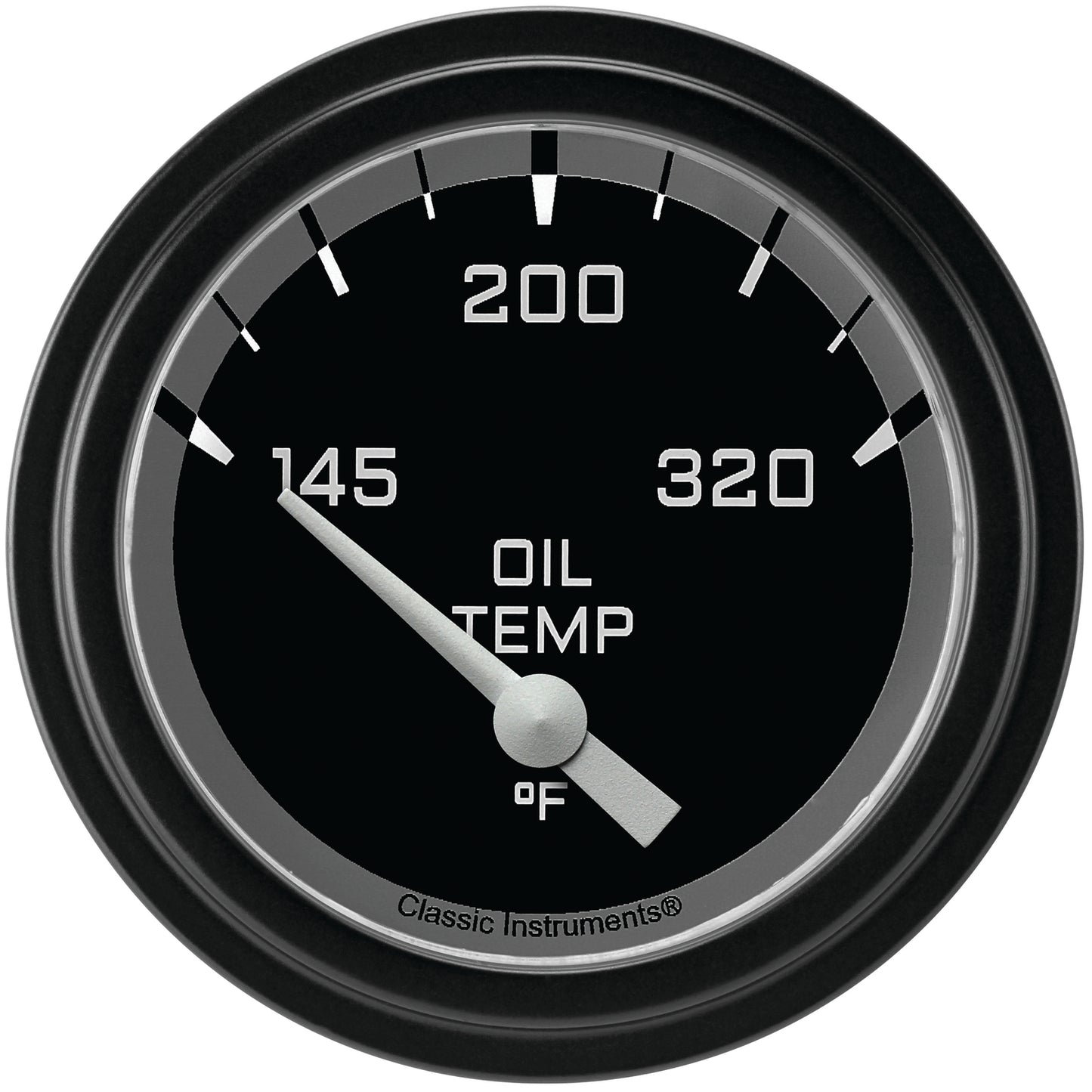 Classic Instruments AX228GBLF Autocross Grey w/ Black Bezel 2 5/8" Oil Temp.