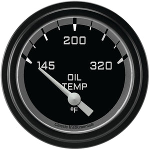 Classic Instruments AX228GBLF Autocross Grey w/ Black Bezel 2 5/8" Oil Temp.