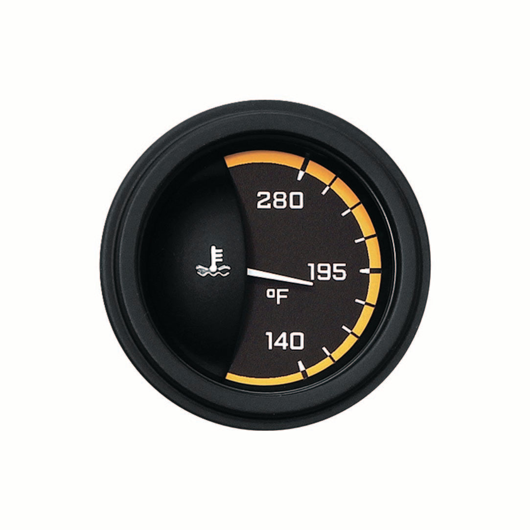 Classic Instruments AX26YBLF Autocross Yellow - Water Temp Gauge 2-1/6"