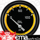 Classic Instruments AX281YBLF Autocross Yellow w/ Black Bezel 2 5/8" Oil Pres