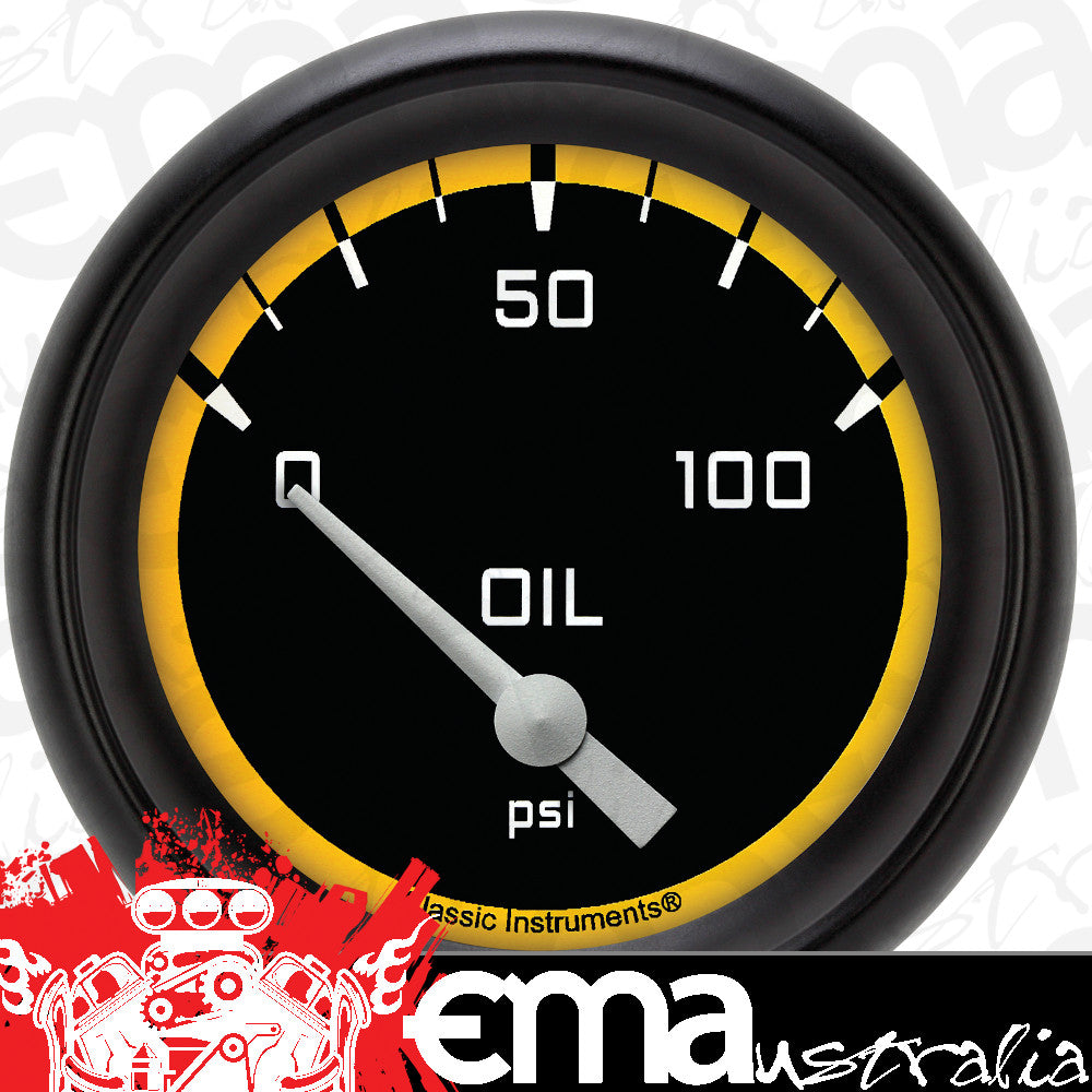 Classic Instruments AX281YBPF Autocross Yellow w/ Black Performance Bezel 2 5