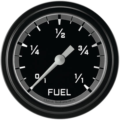 Classic Instruments AX309GBLF Autocross Gray 2 5/8" Fuel Gauge