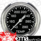 Classic Instruments AX326GAPF Autocross Gray - Water Temp Gauge Full Sweep 2-5/8"
