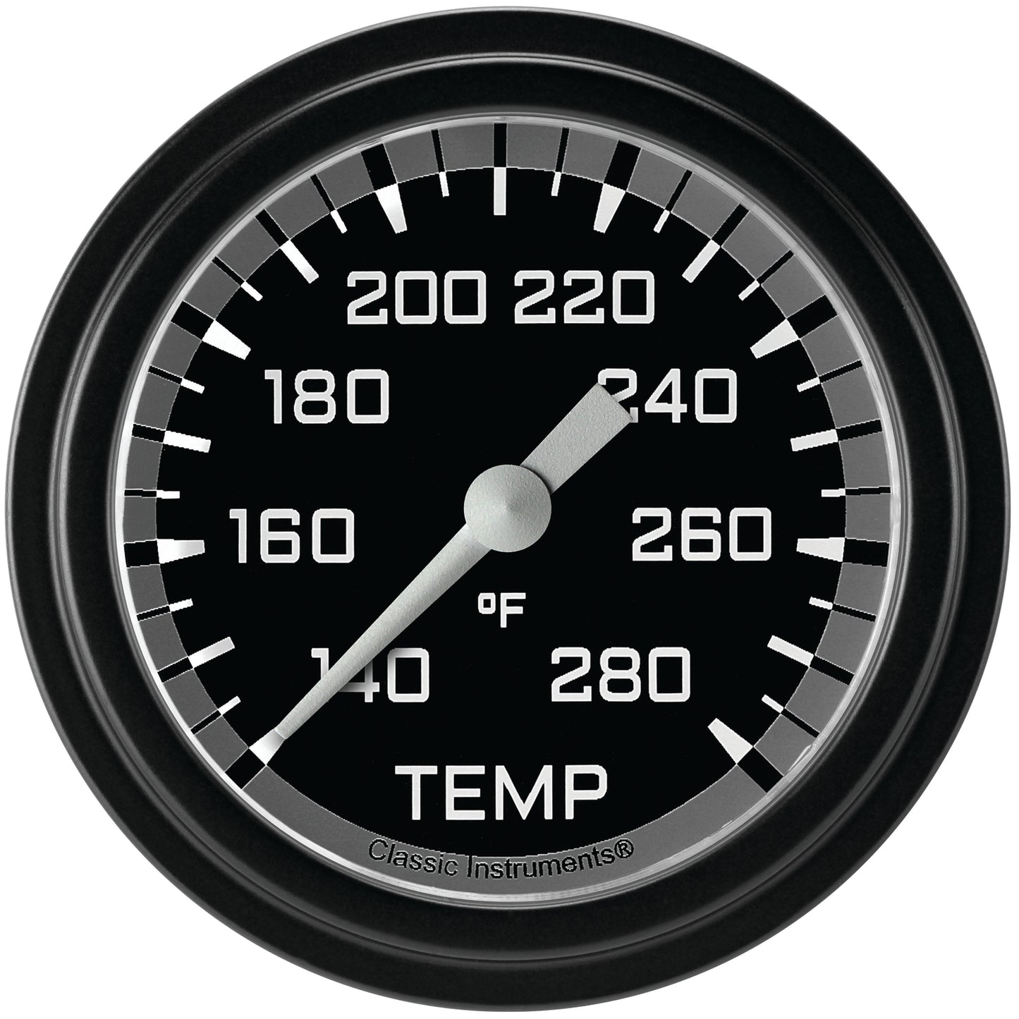Classic Instruments AX326GBLF Autocross Gray - Water Temp Gauge Full Sweep 2-5/8"