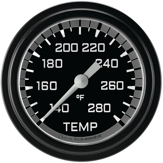 Classic Instruments AX326GBLF Autocross Gray - Water Temp Gauge Full Sweep 2-5/8"