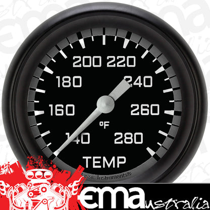 Classic Instruments AX326GBPF Autocross Gray - Water Temp Gauge Full Sweep 2-5/8"
