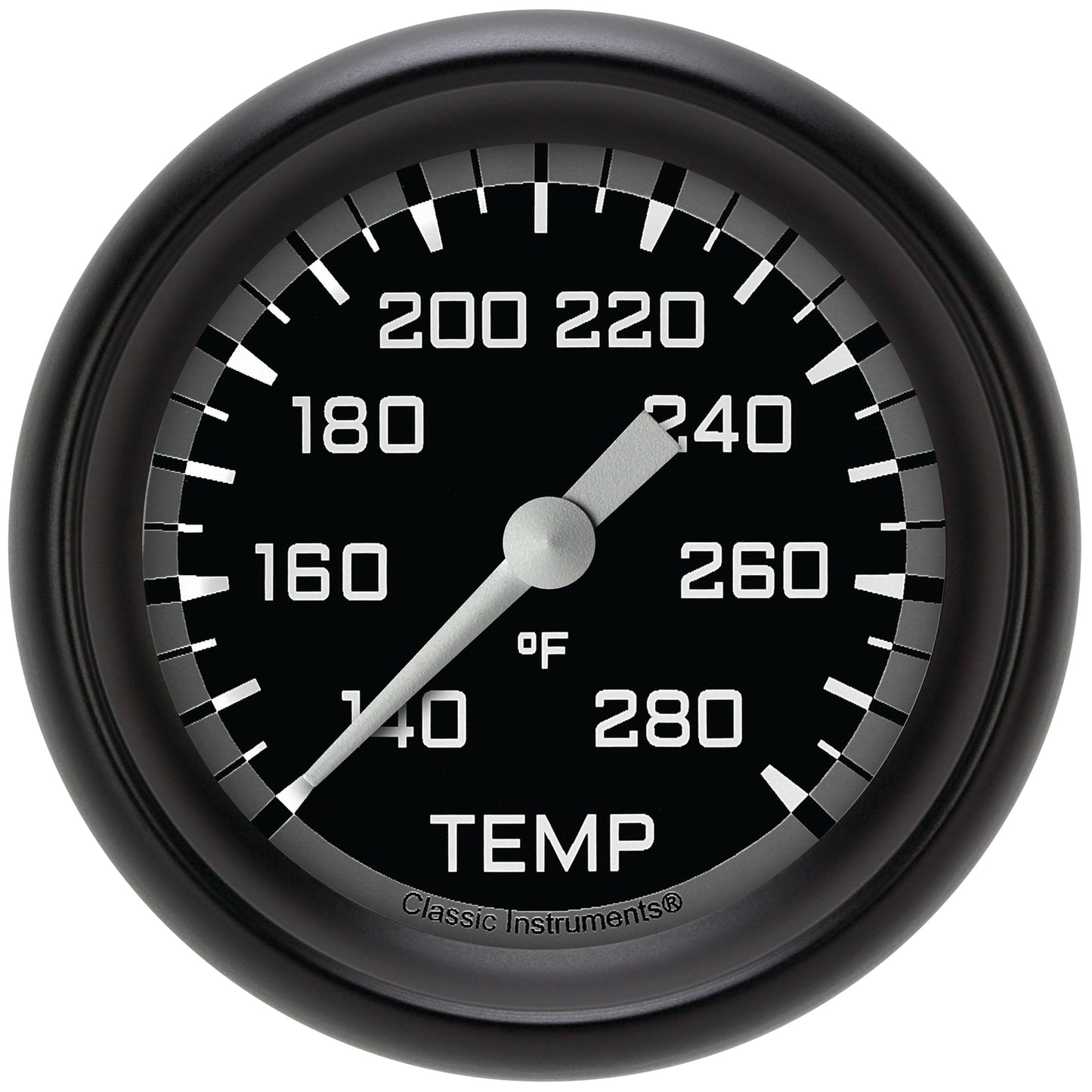 Classic Instruments AX326GBPF Autocross Gray - Water Temp Gauge Full Sweep 2-5/8"