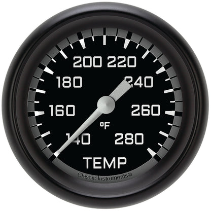 Classic Instruments AX326GBPF Autocross Gray - Water Temp Gauge Full Sweep 2-5/8"
