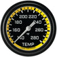 Classic Instruments AX326YBLF Autocross Yellow - Water Temp Gauge Full Sweep 2-5/8"