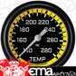 Classic Instruments AX326YBLF Autocross Yellow - Water Temp Gauge Full Sweep 2-5/8"