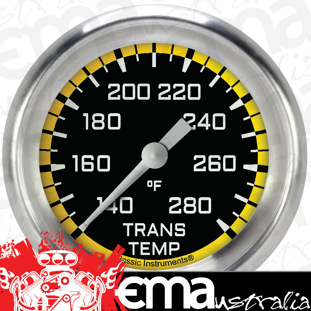Classic Instruments AX327YAPF Autocross Yellow 2 5/8" Transmission Temperature