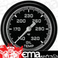 Classic Instruments AX328GBLF Autocross Gray 2 5/8" Oil Temperature Gauge