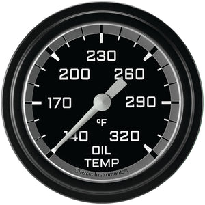 Classic Instruments AX328GBLF Autocross Gray 2 5/8" Oil Temperature Gauge