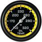 Classic Instruments AX328YBLF Autocross Yellow 2 5/8" Oil Temperature Gauge