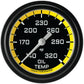 Classic Instruments AX328YBLF Autocross Yellow 2 5/8" Oil Temperature Gauge