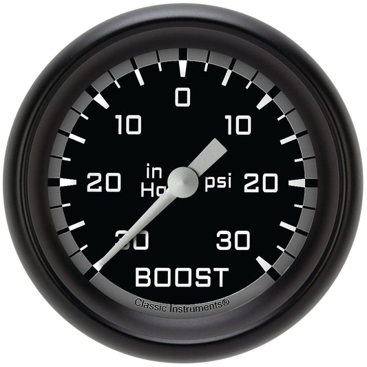 Classic Instruments AX341GBPF Autocross Gray 2 5/8" Boost/Vac Gauge