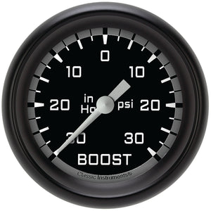 Classic Instruments AX341GBPF Autocross Gray 2 5/8" Boost/Vac Gauge